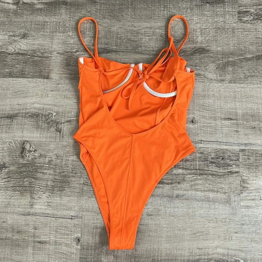 Frankie’s Bikinis Lorelai Cheeky One Piece Swimsuit L